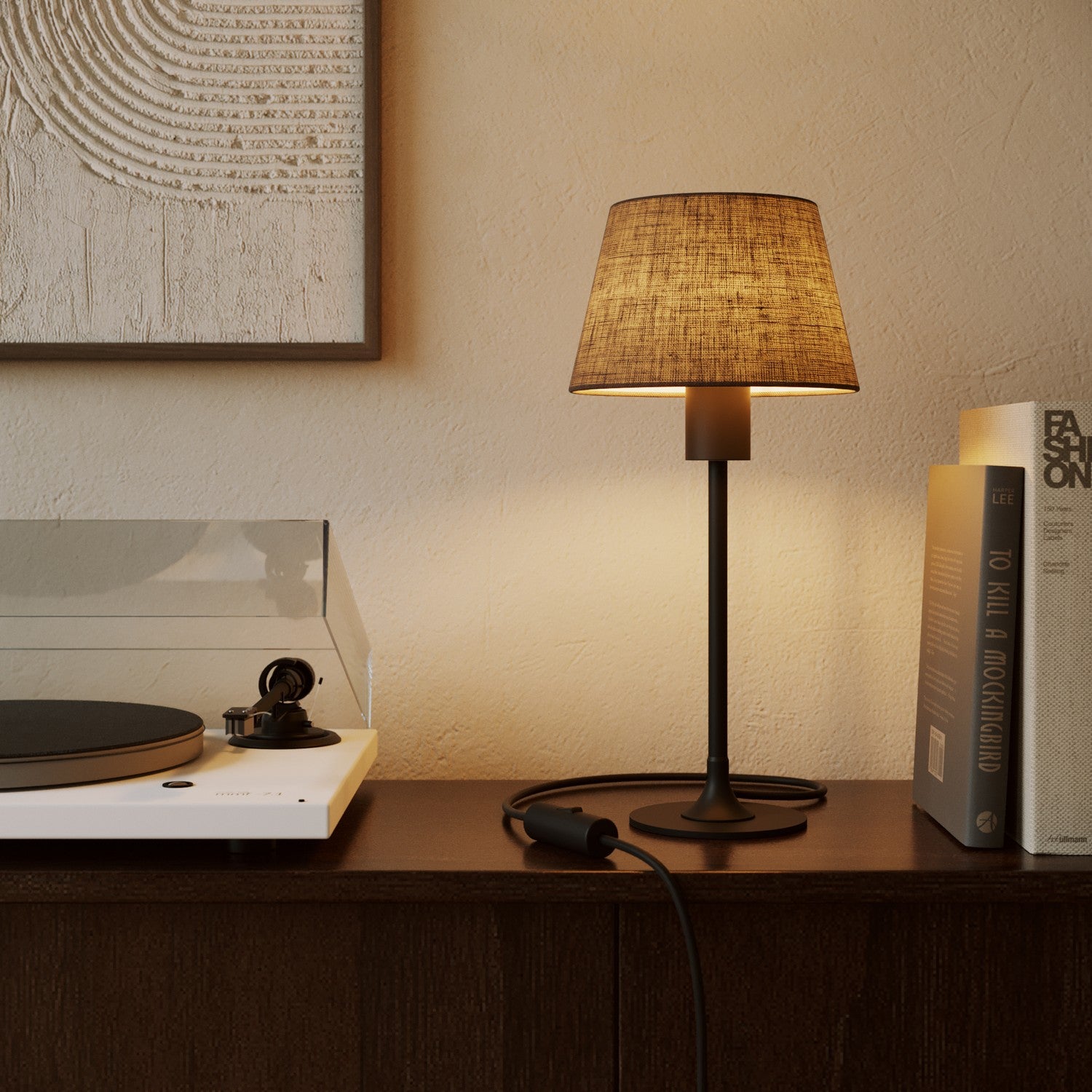 Paralume Impero S con attacco E27 per lampada da tavolo o applique - Made in Italy - Camelot Marrone