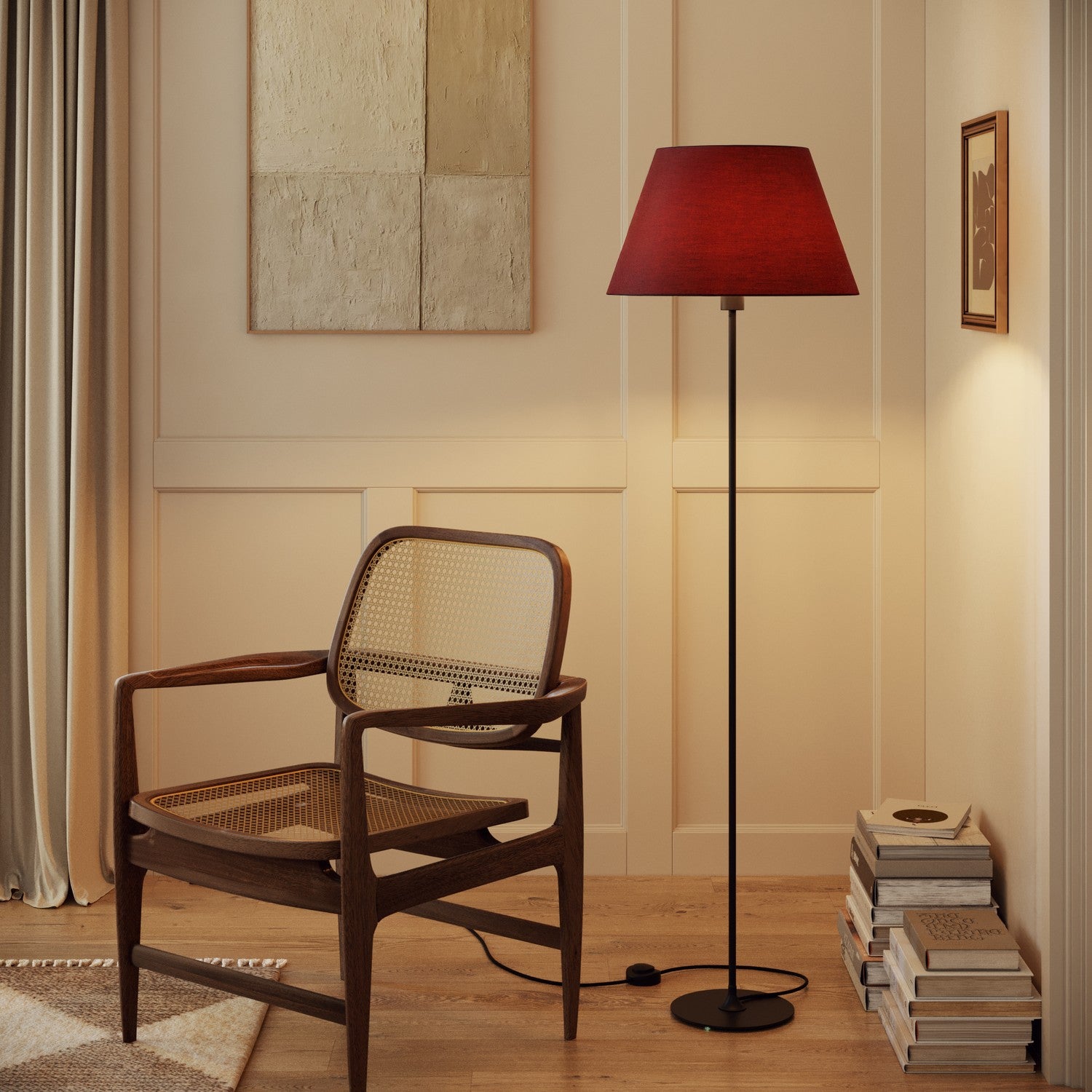 Paralume Impero L per lampada da tavolo o applique con attacco E27 - Made in Italy - Arenal Bordeaux