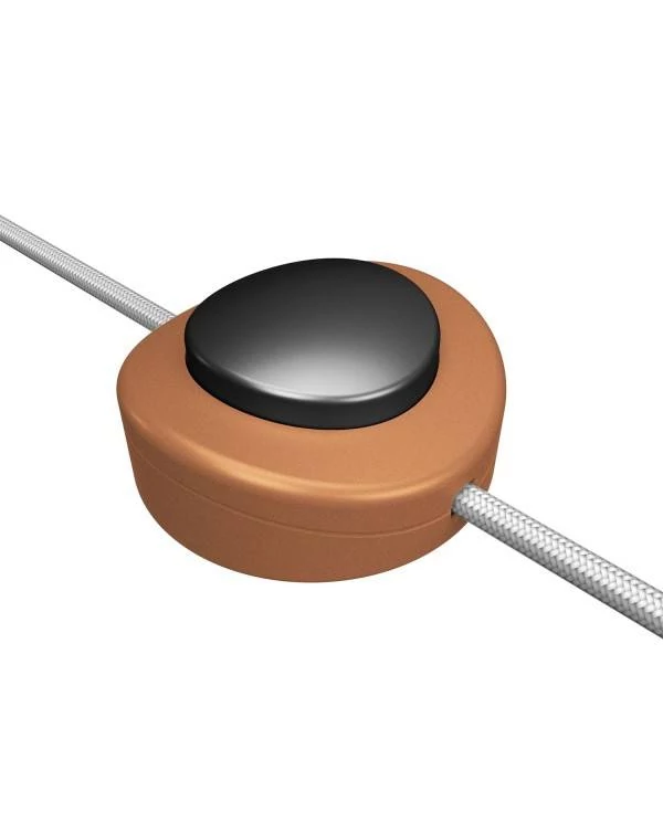 Interruptor de pie unipolar color cobre satinado