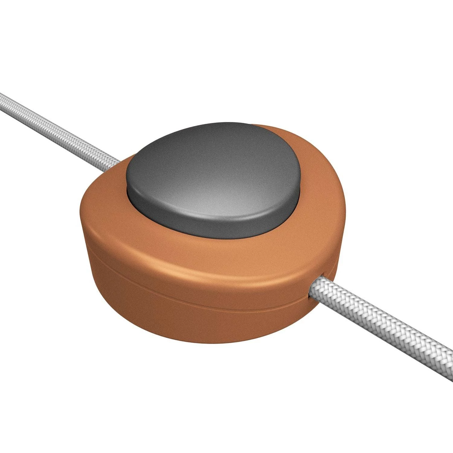 Interruptor de pie unipolar color cobre satinado