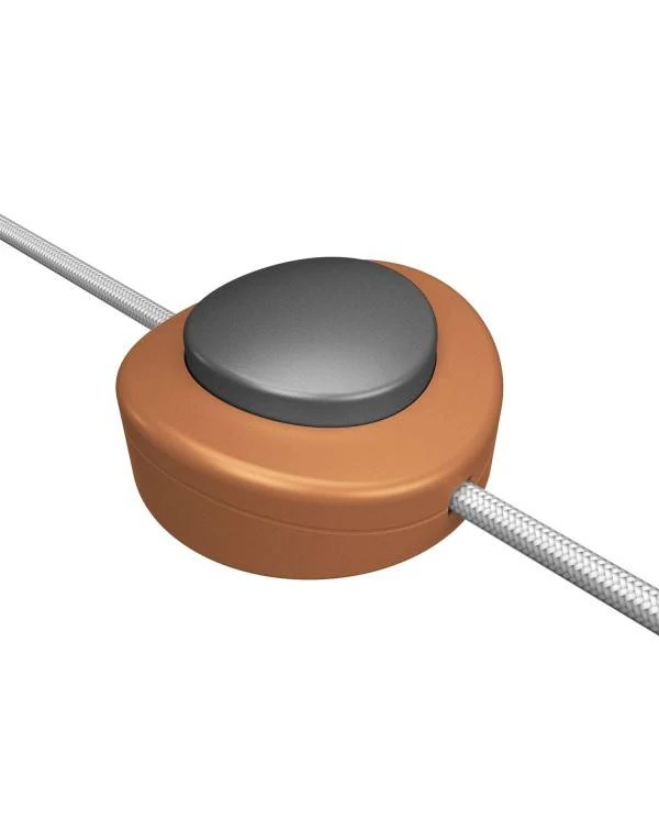 Interruptor de pie unipolar color cobre satinado