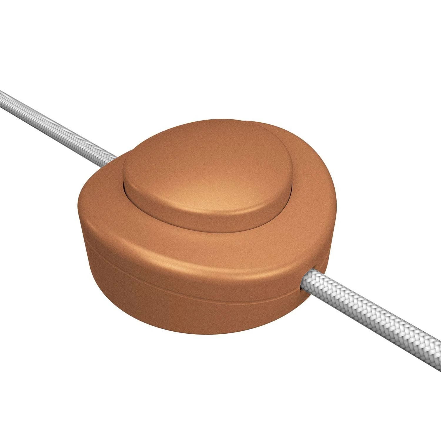 Interruptor de pie unipolar color cobre satinado