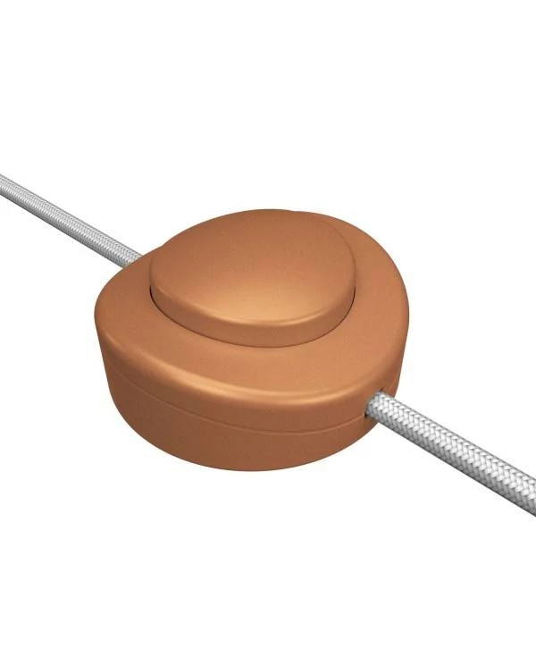 Interruptor de pie unipolar color cobre satinado