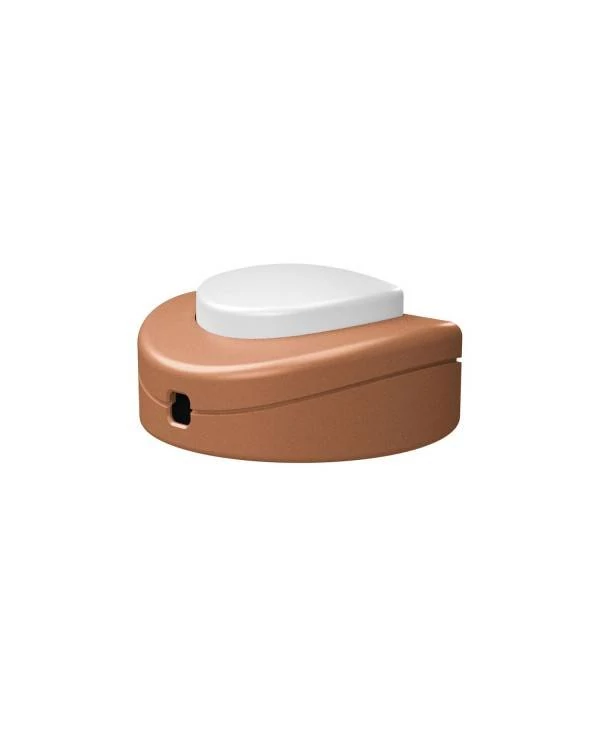 Interruptor de pie unipolar color cobre satinado