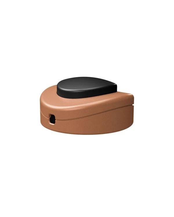 Interruptor de pie unipolar color cobre satinado