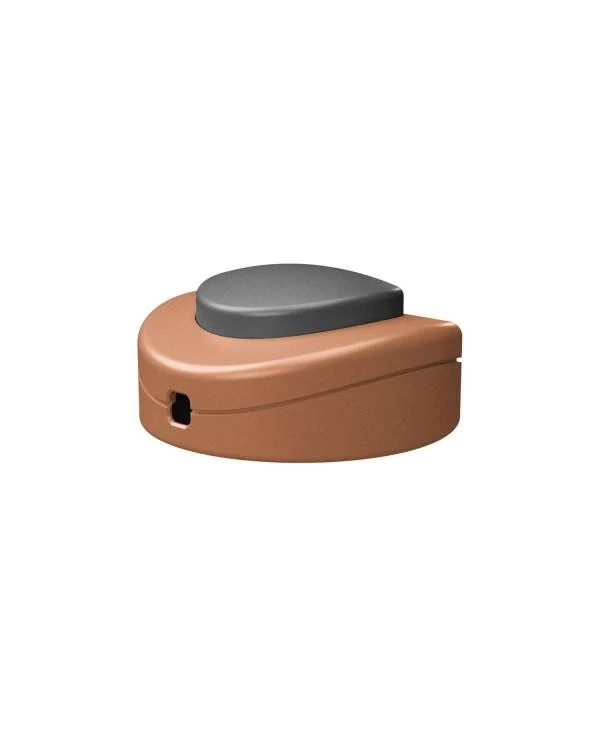 Interruptor de pie unipolar color cobre satinado