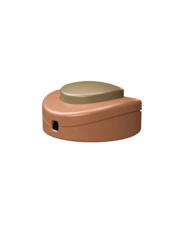 Interruptor de pie unipolar color cobre satinado