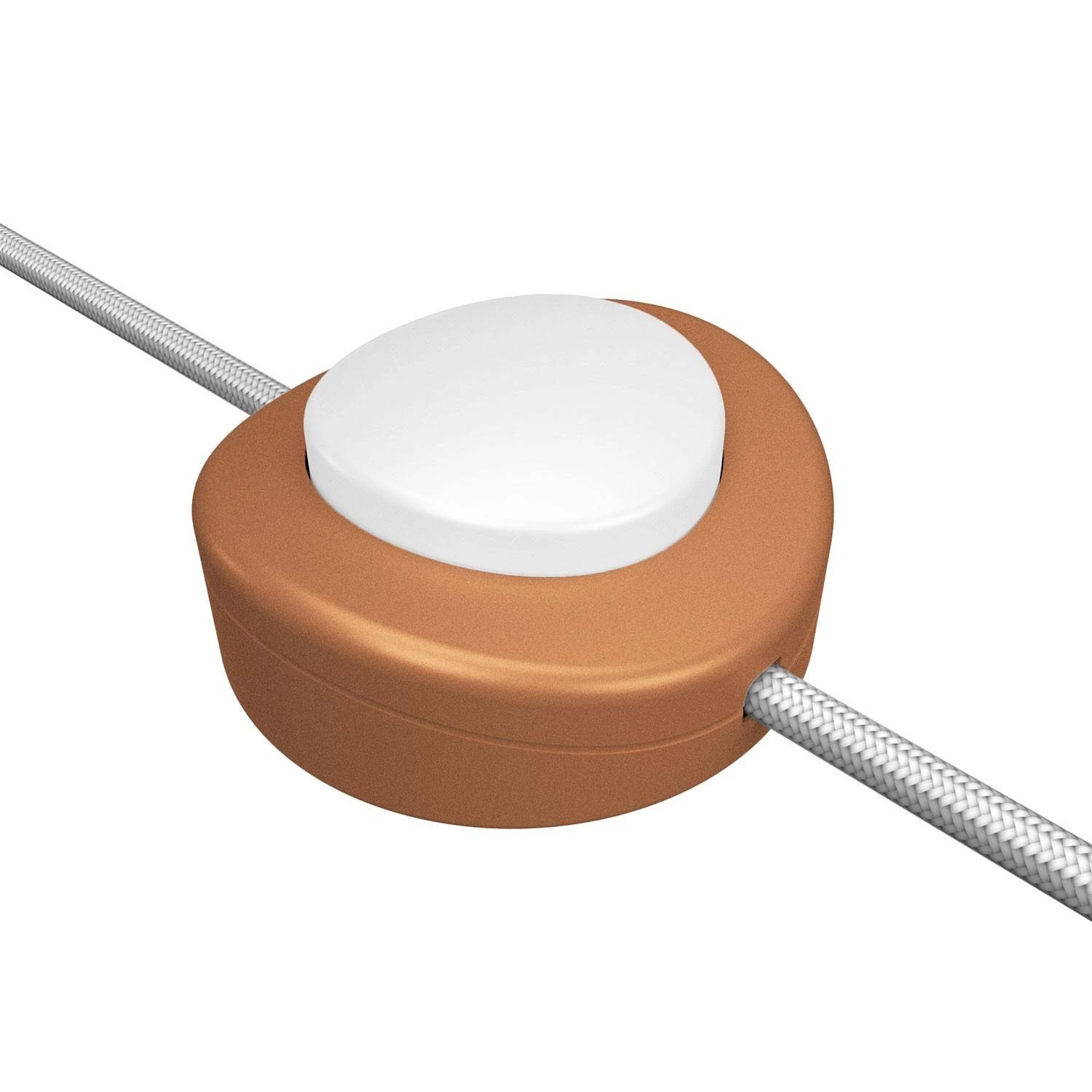 Interruptor de pie unipolar color cobre satinado