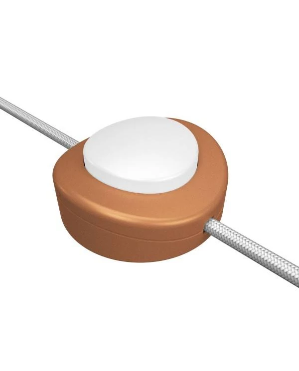 Interruptor de pie unipolar color cobre satinado