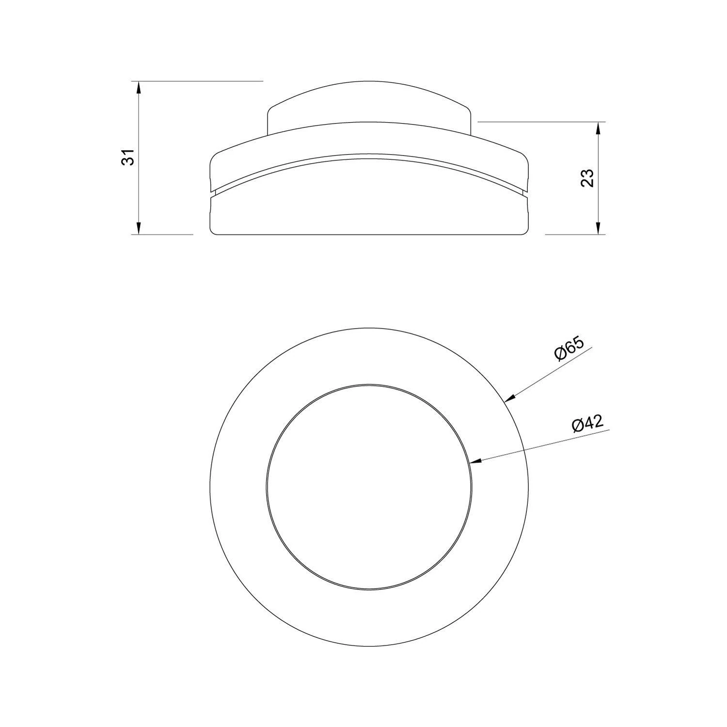 Interruptor de pie unipolar color mostaza