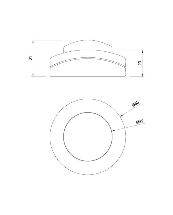 Interruptor de pie unipolar color mostaza