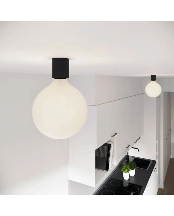 Aplique de pared con bombilla efecto porcelana IP44