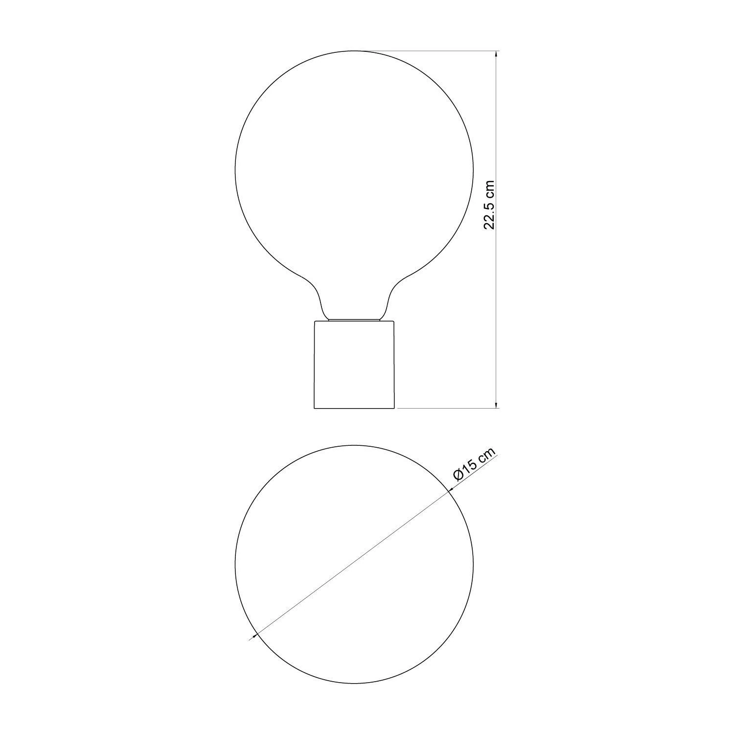 Aplique de pared con bombilla efecto porcelana IP44