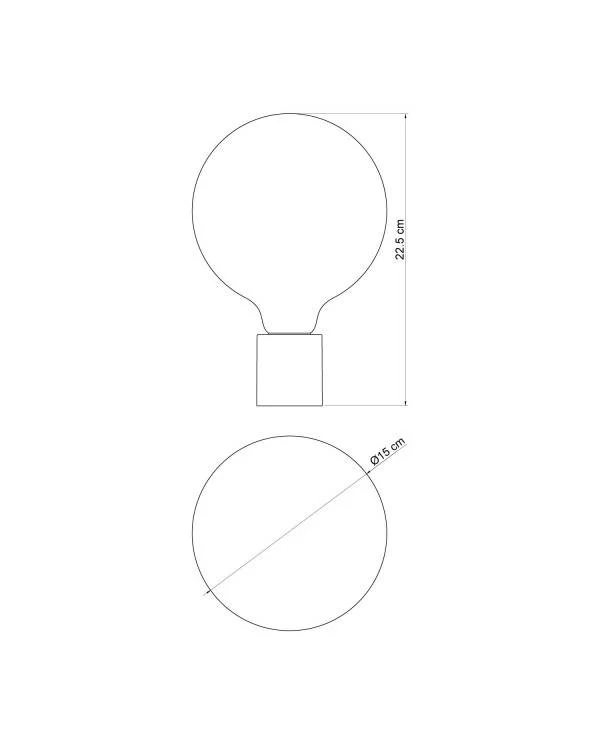 Aplique de pared con bombilla efecto porcelana IP44