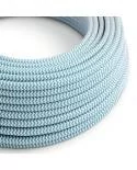 Cable eléctrico exterior redondo resistente a los rayos UV revestido en tejido Turquesa zig-zag SZ11 - compatible con Eiva IP65