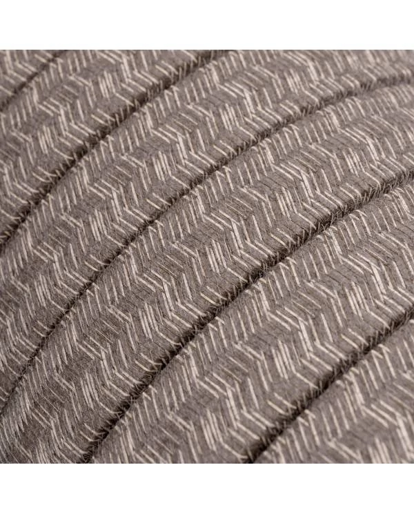 Cable para guirnalda cubierto de tela marrón resistente UV