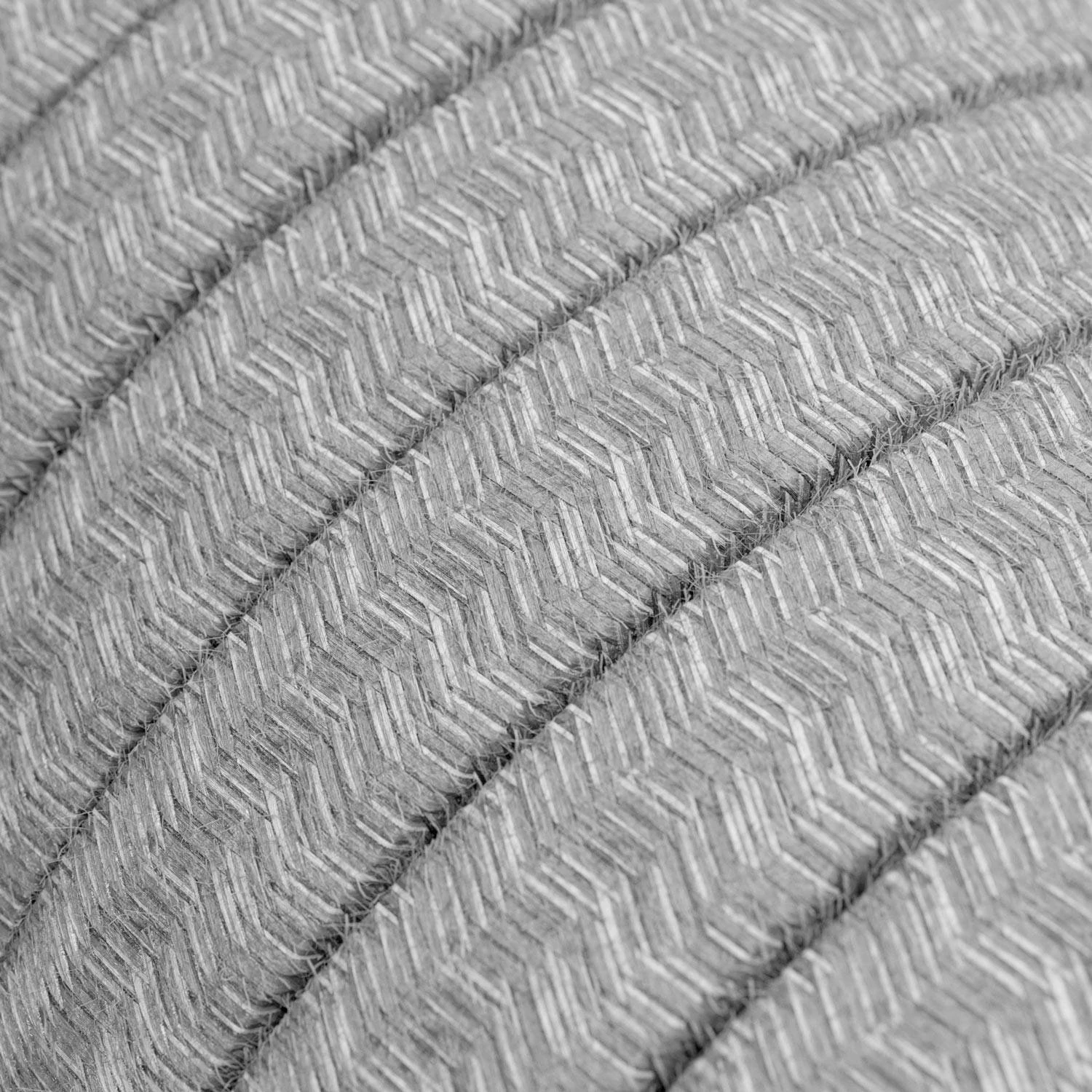 Cable de guirnalda cubierto de tela gris resistente a UV
