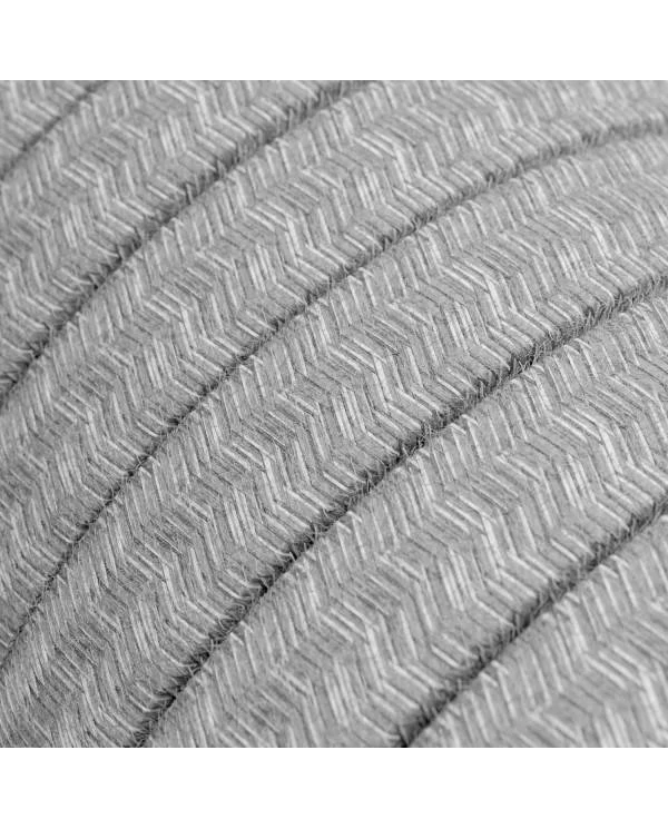 Cable de guirnalda cubierto de tela gris resistente a UV