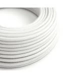 Cable eléctrico de silicona Ultra Soft recubierto de algodón Blanco Puro - RC01 redondo 2x0.75mm