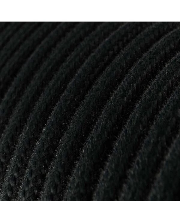 Cable Ultra Suave silicona recubierto de algodón negro 2x0,75