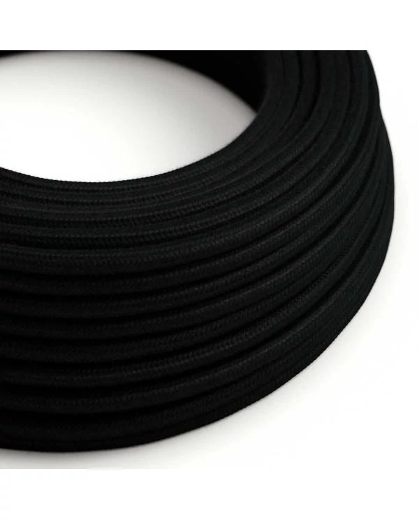 Cable Ultra Suave silicona recubierto de algodón negro 2x0,75