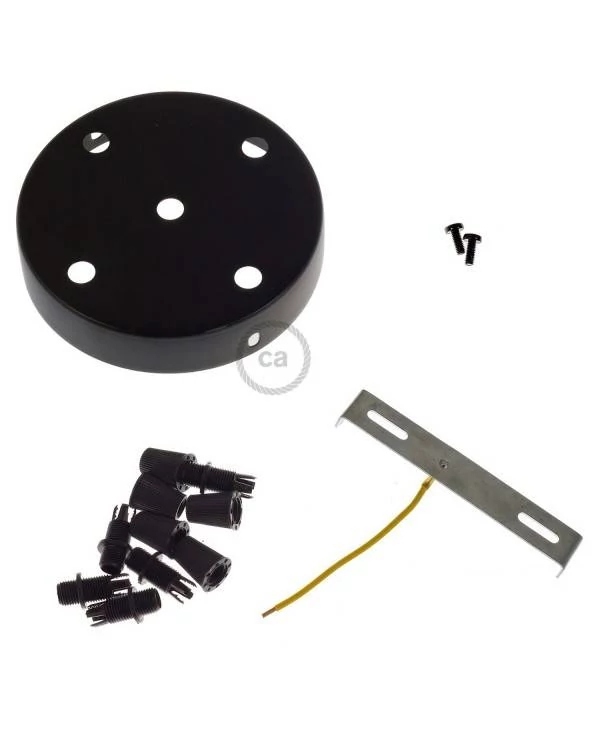 Kit rosetón cilíndrico de metal 5 agujeros