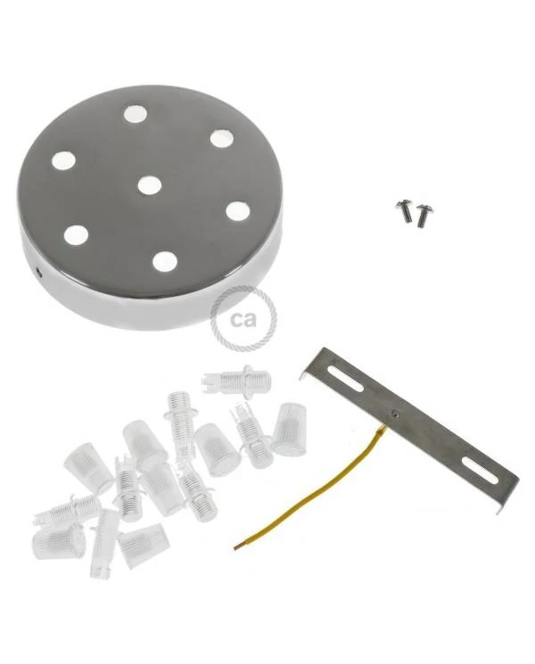 Kit rosetón cilíndrico de metal 7 agujeros