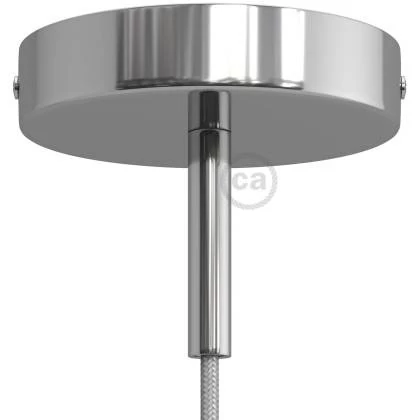 Kit rosetón cilíndrico de metal con prensaestopa de 7cm