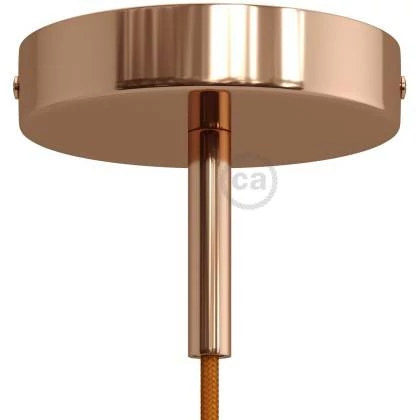 Kit rosetón cilíndrico de metal con prensaestopa de 7cm