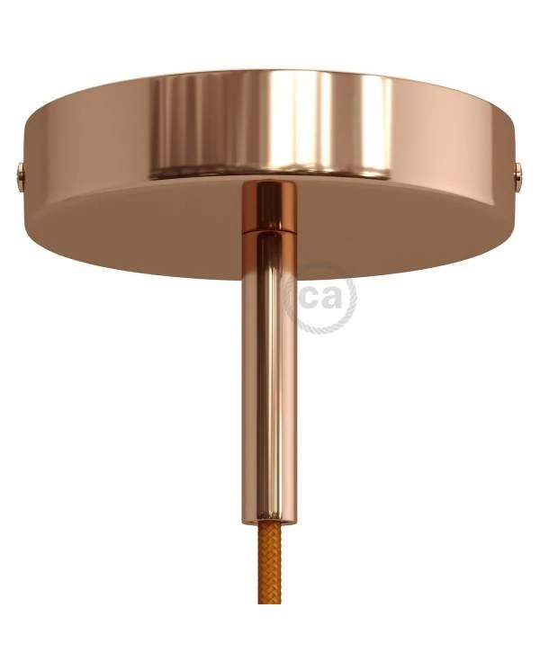 Kit rosetón cilíndrico de metal con prensaestopa de 7cm
