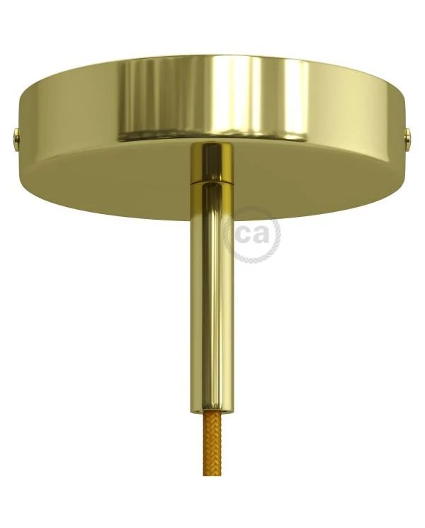 Kit rosetón cilíndrico de metal con prensaestopa de 7cm