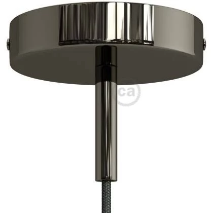 Kit rosetón cilíndrico de metal con prensaestopa de 7cm