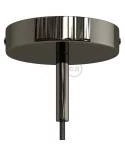 Kit rosetón cilíndrico de metal con prensaestopa de 7cm