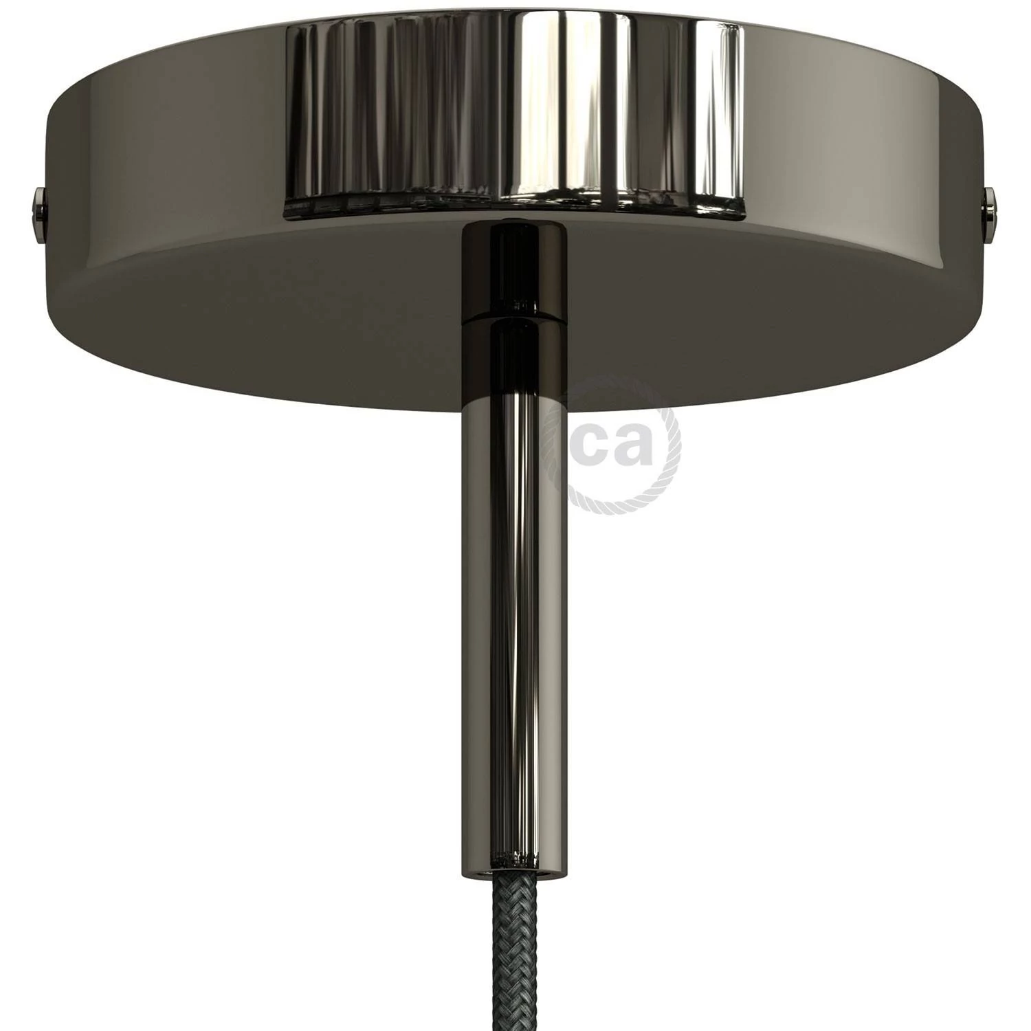 Kit rosetón cilíndrico de metal con prensaestopa de 7cm