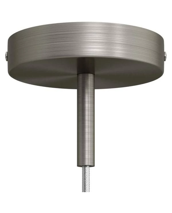 Kit rosetón cilíndrico de metal con prensaestopa de 7cm