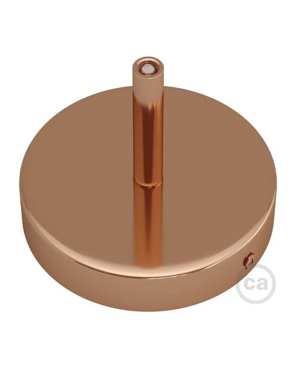 Kit rosetón cilíndrico de metal con prensaestopa de 7cm