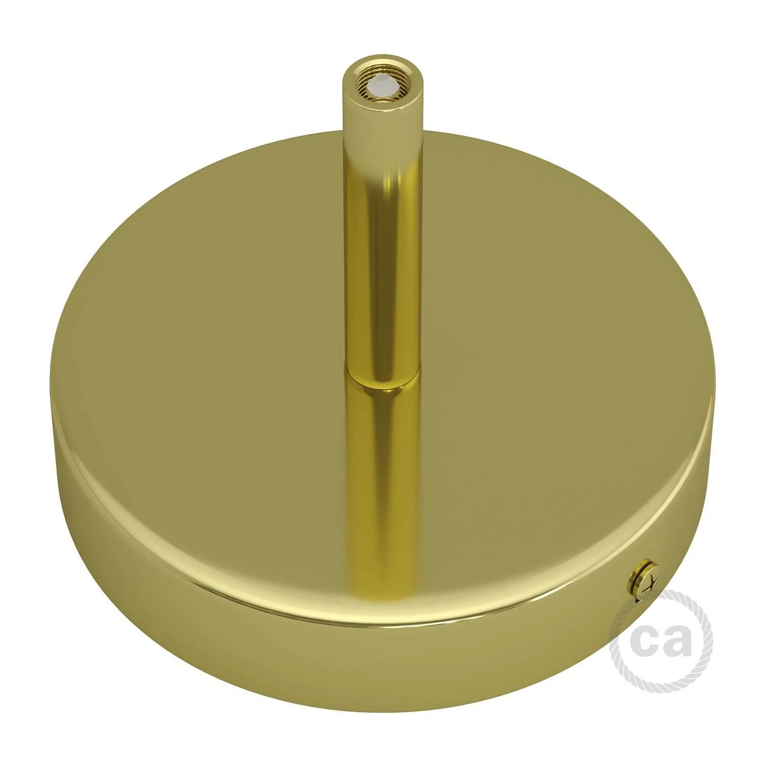 Kit rosetón cilíndrico de metal con prensaestopa de 7cm