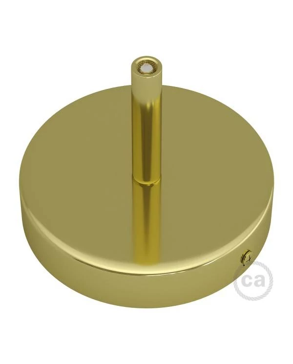 Kit rosetón cilíndrico de metal con prensaestopa de 7cm