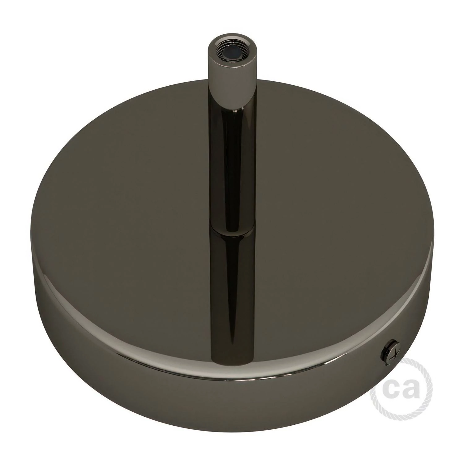 Kit rosetón cilíndrico de metal con prensaestopa de 7cm