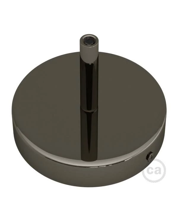 Kit rosetón cilíndrico de metal con prensaestopa de 7cm