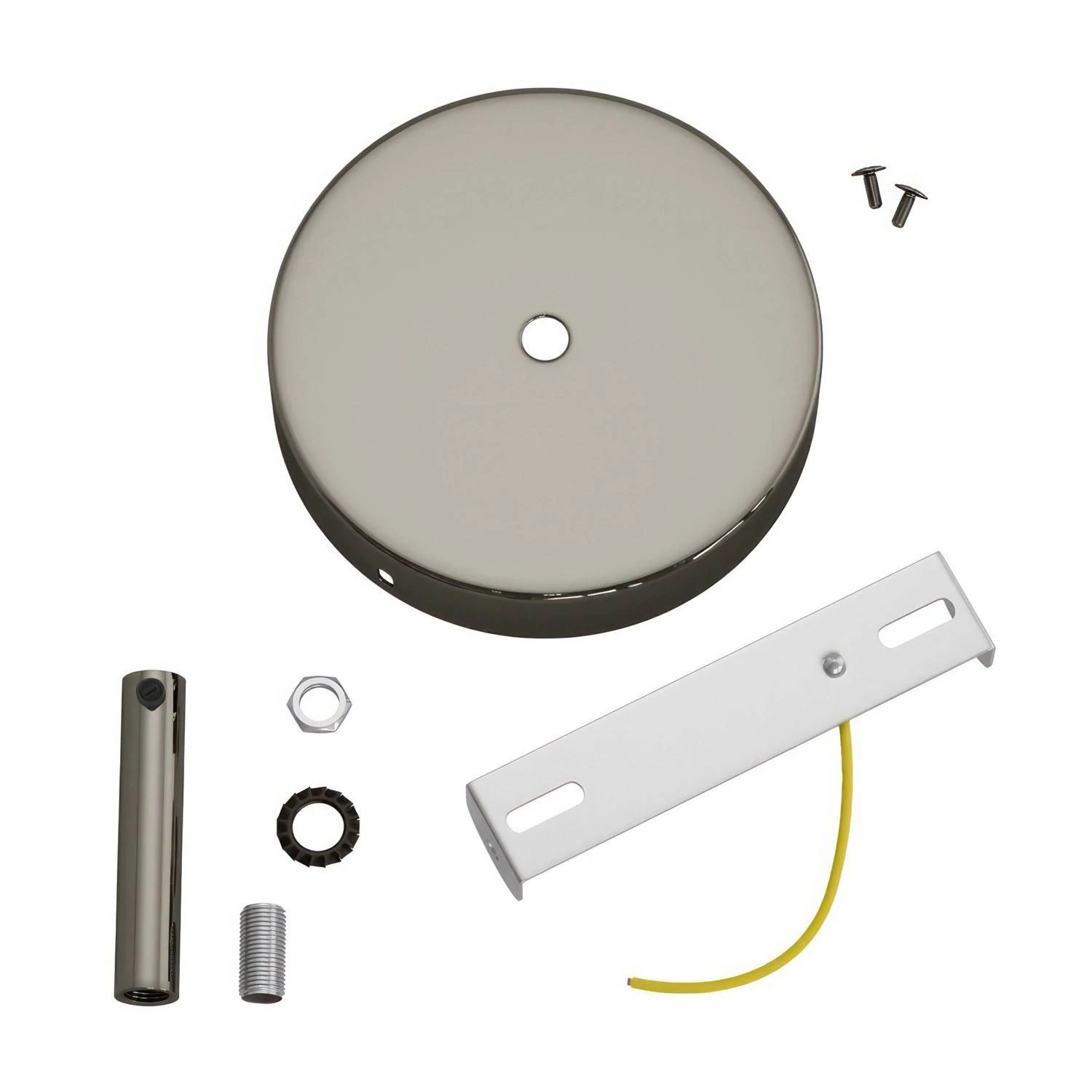 Kit rosetón cilíndrico de metal con prensaestopa de 7cm