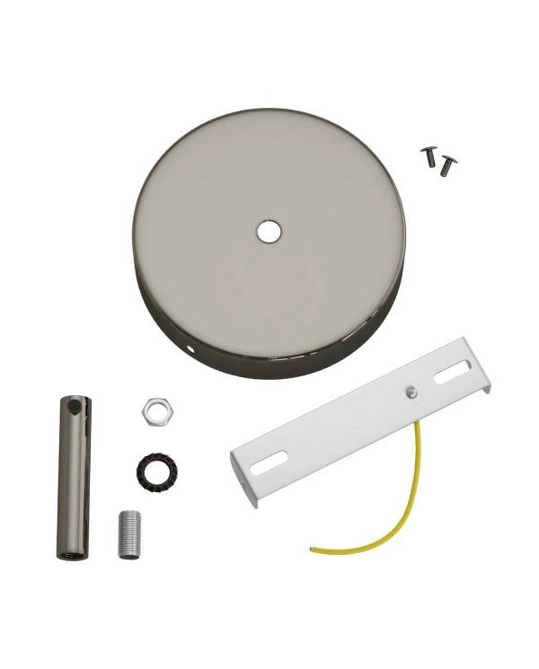 Kit rosetón cilíndrico de metal con prensaestopa de 7cm