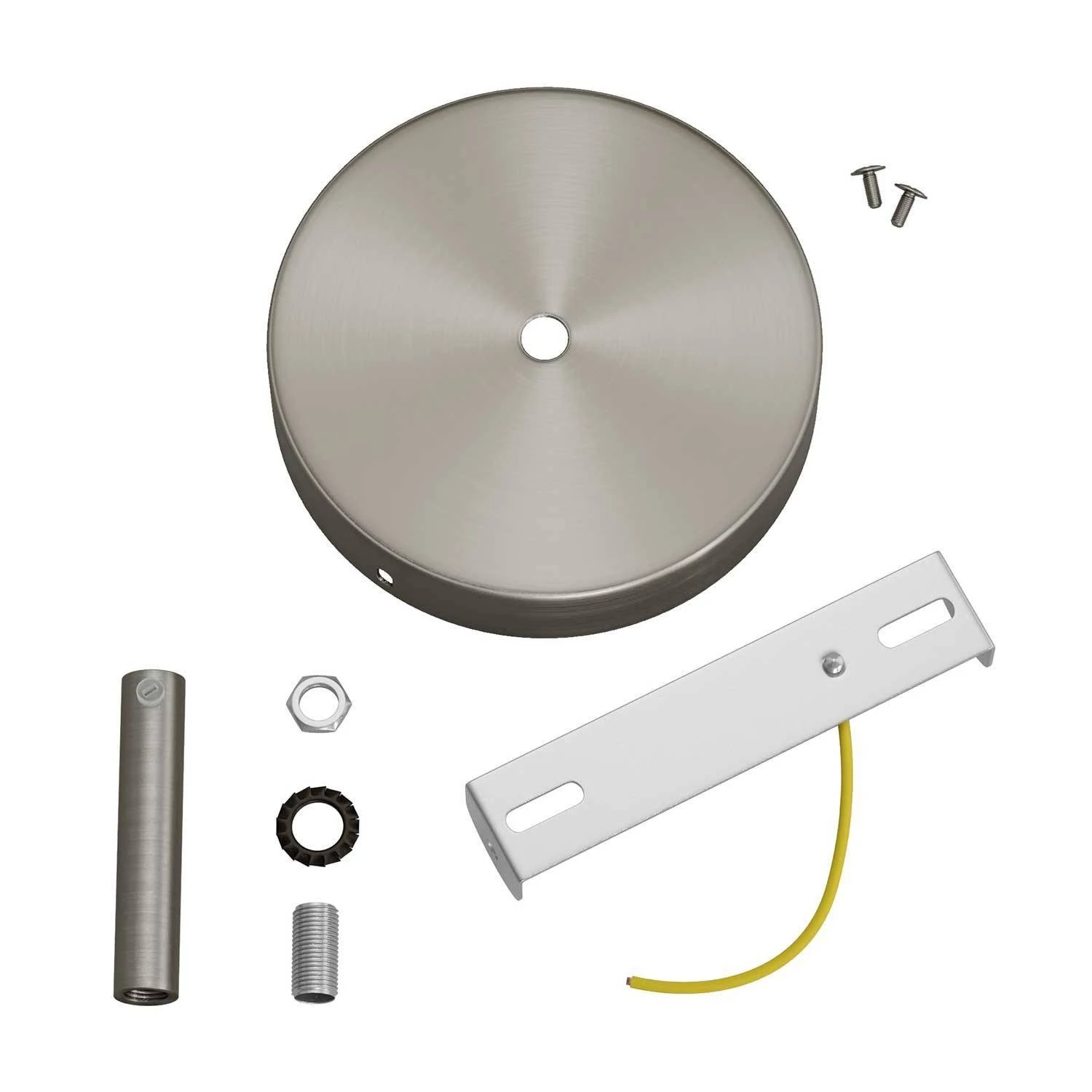 Kit rosetón cilíndrico de metal con prensaestopa de 7cm