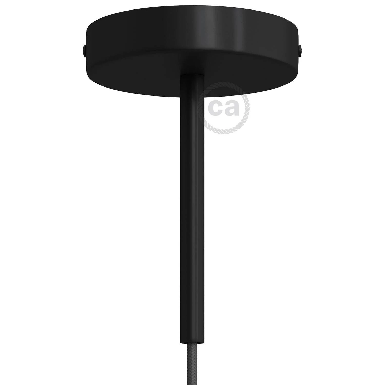 Kit rosetón cilíndrico de metal con prensaestopa de 15cm