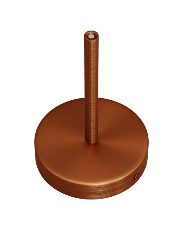 Kit rosetón cilíndrico de metal con prensaestopa de 15cm