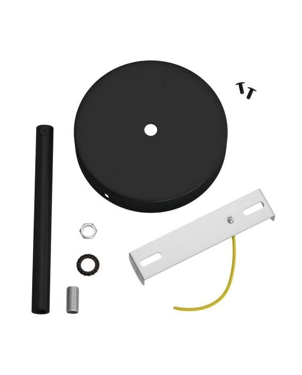 Kit rosetón cilíndrico de metal con prensaestopa de 15cm