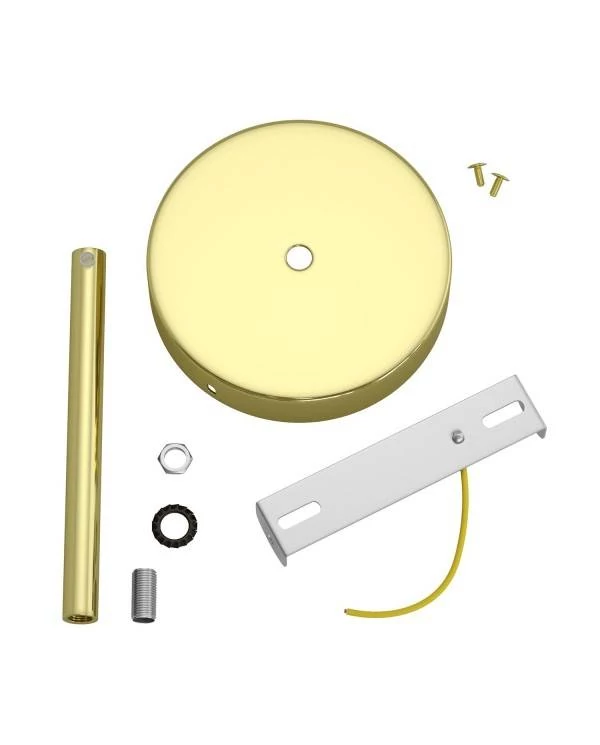 Kit rosetón cilíndrico de metal con prensaestopa de 15cm