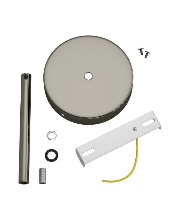 Kit rosetón cilíndrico de metal con prensaestopa de 15cm