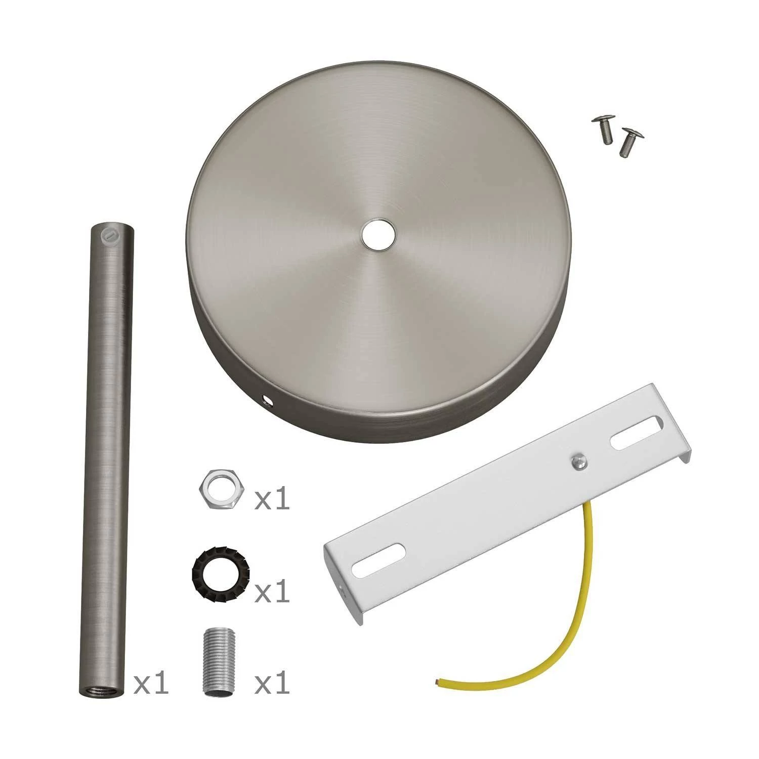 Kit rosetón cilíndrico de metal con prensaestopa de 15cm