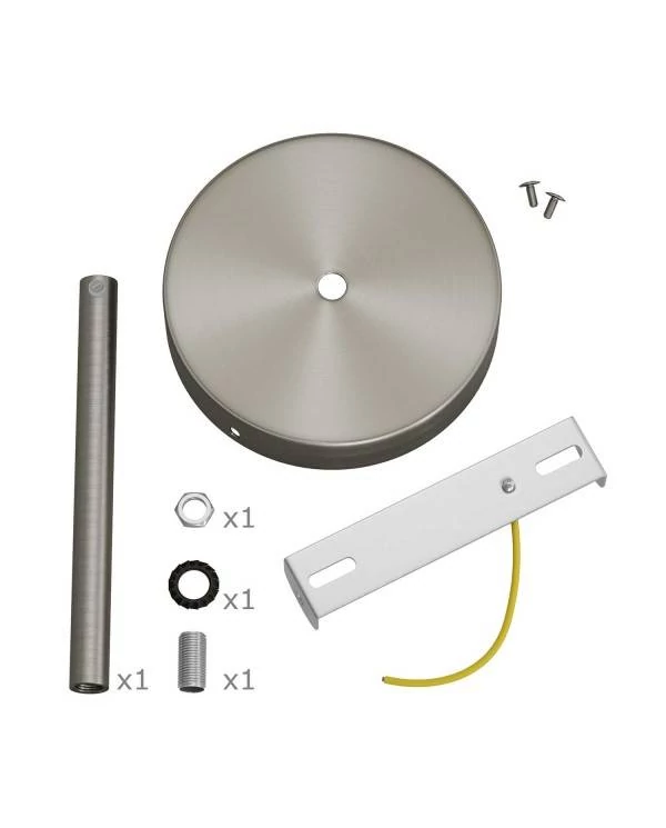 Kit rosetón cilíndrico de metal con prensaestopa de 15cm